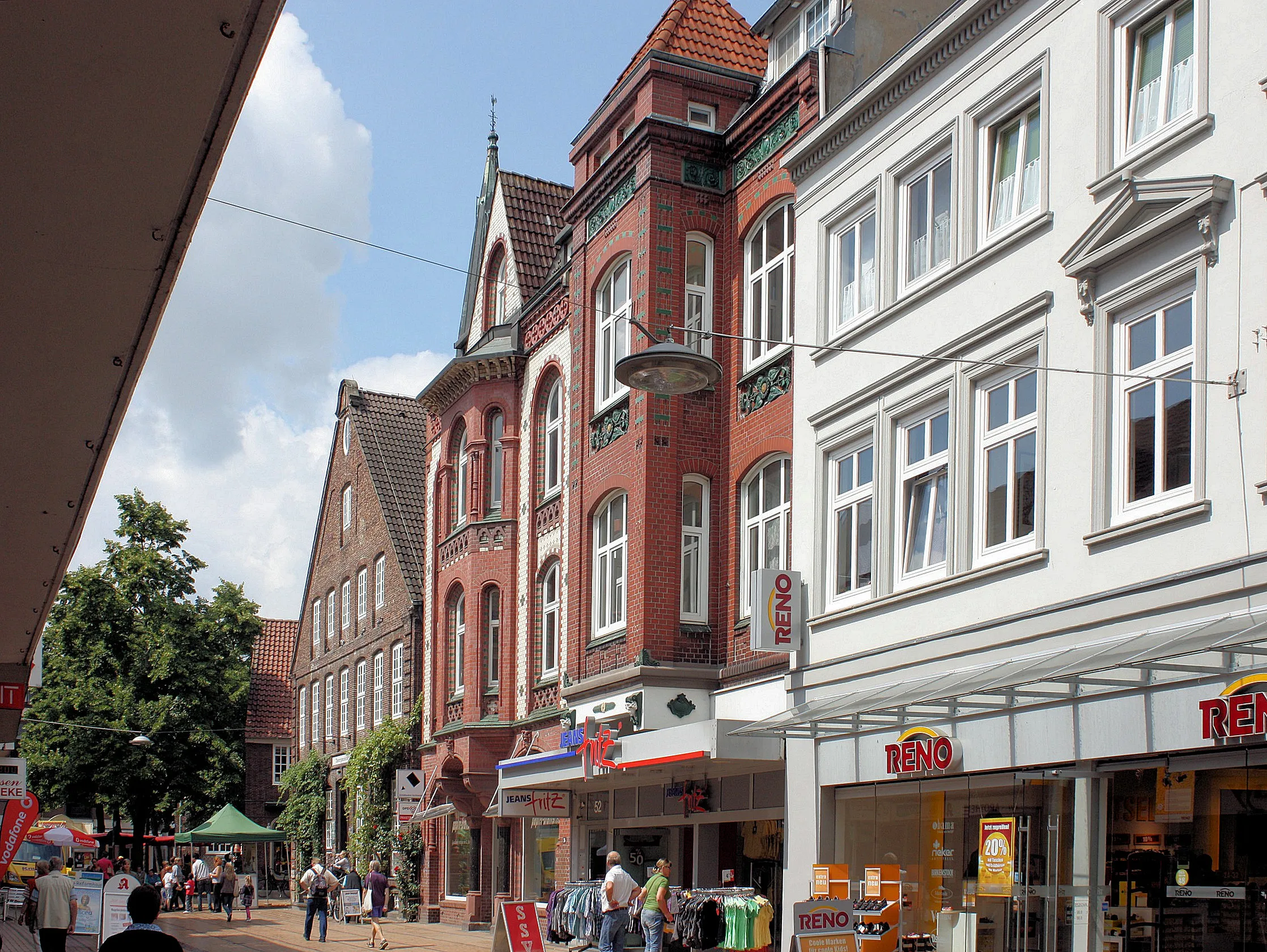 Elmshorn: Elmshorn, Häuserzeile in der Königstraße